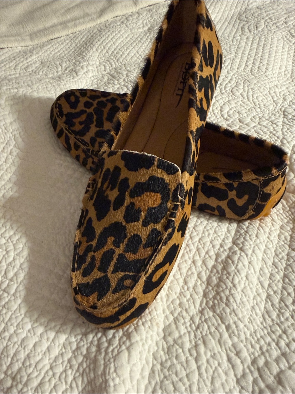 Born Axona Brown Leopard Print, USA 9.5 M / Euro 40, New in Box, style 197461